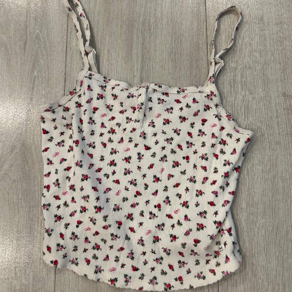 Victoria's Secret Pink floral cotton cami. Size small